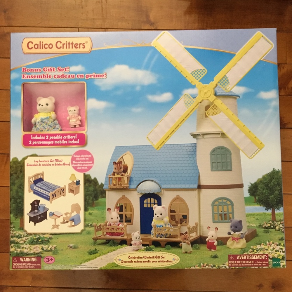 RARE Calico Critters 35th Anniversary Celebration Windmill